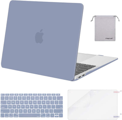 MOSISO Compatible with MacBook Air 13 inch Case M1 2018-2021 A2337 A2179 A1932, Protective Hard Shell & Keyboard Cover & Screen Film & Pouch