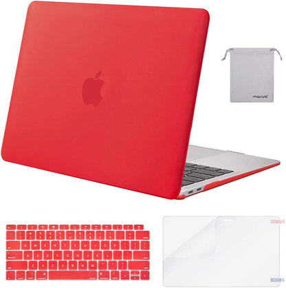 MOSISO Compatible with MacBook Air 13 inch Case M1 2018-2021 A2337 A2179 A1932, Protective Hard Shell & Keyboard Cover & Screen Film & Pouch