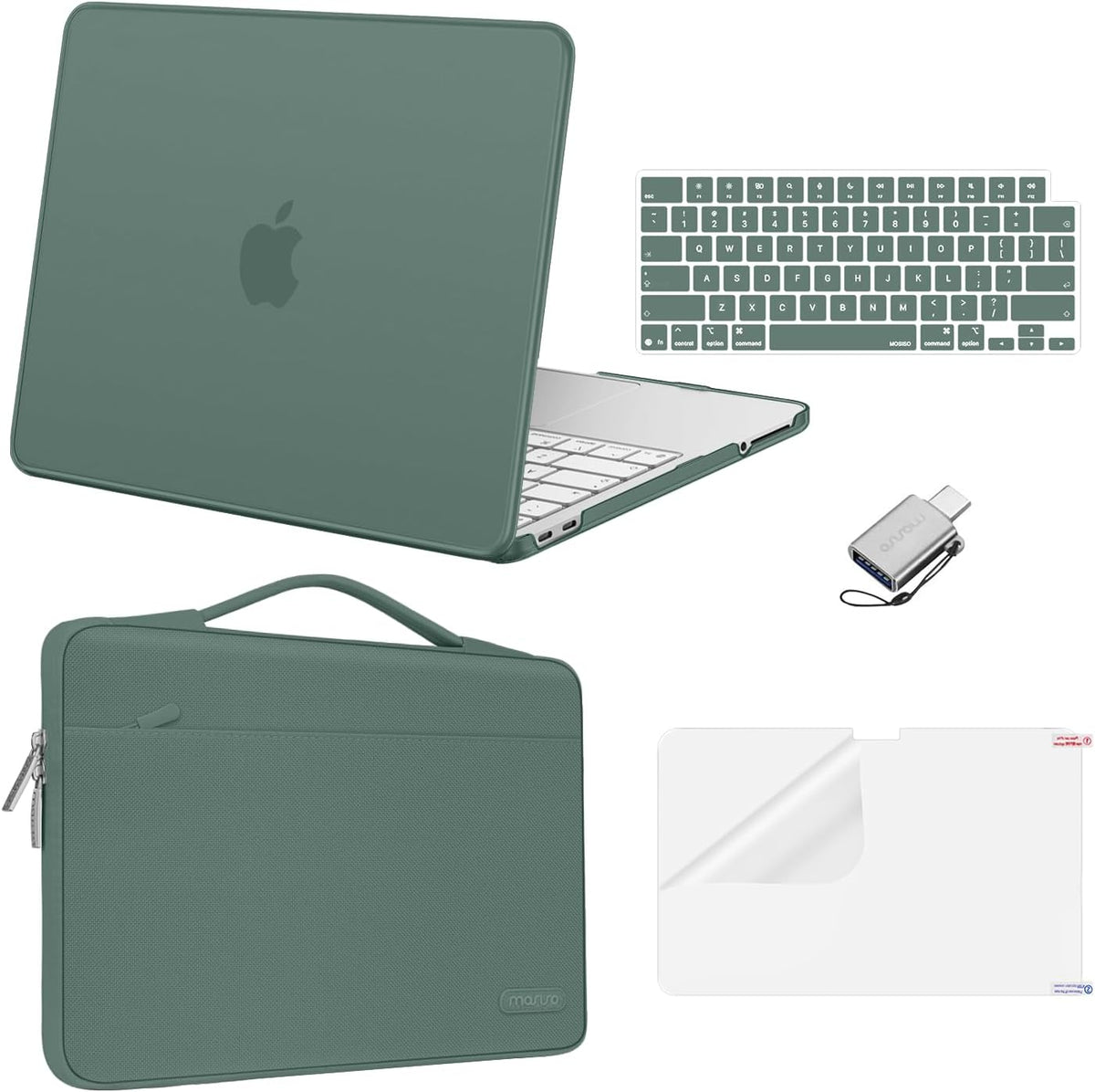 MOSISO MacBook Neo Case 13 inch 2026 A18 Pro, Scratch-Resistant Shockproof Hard Shell, Sleeve Bag, Keyboard Cover, Screen Protector & Type-C