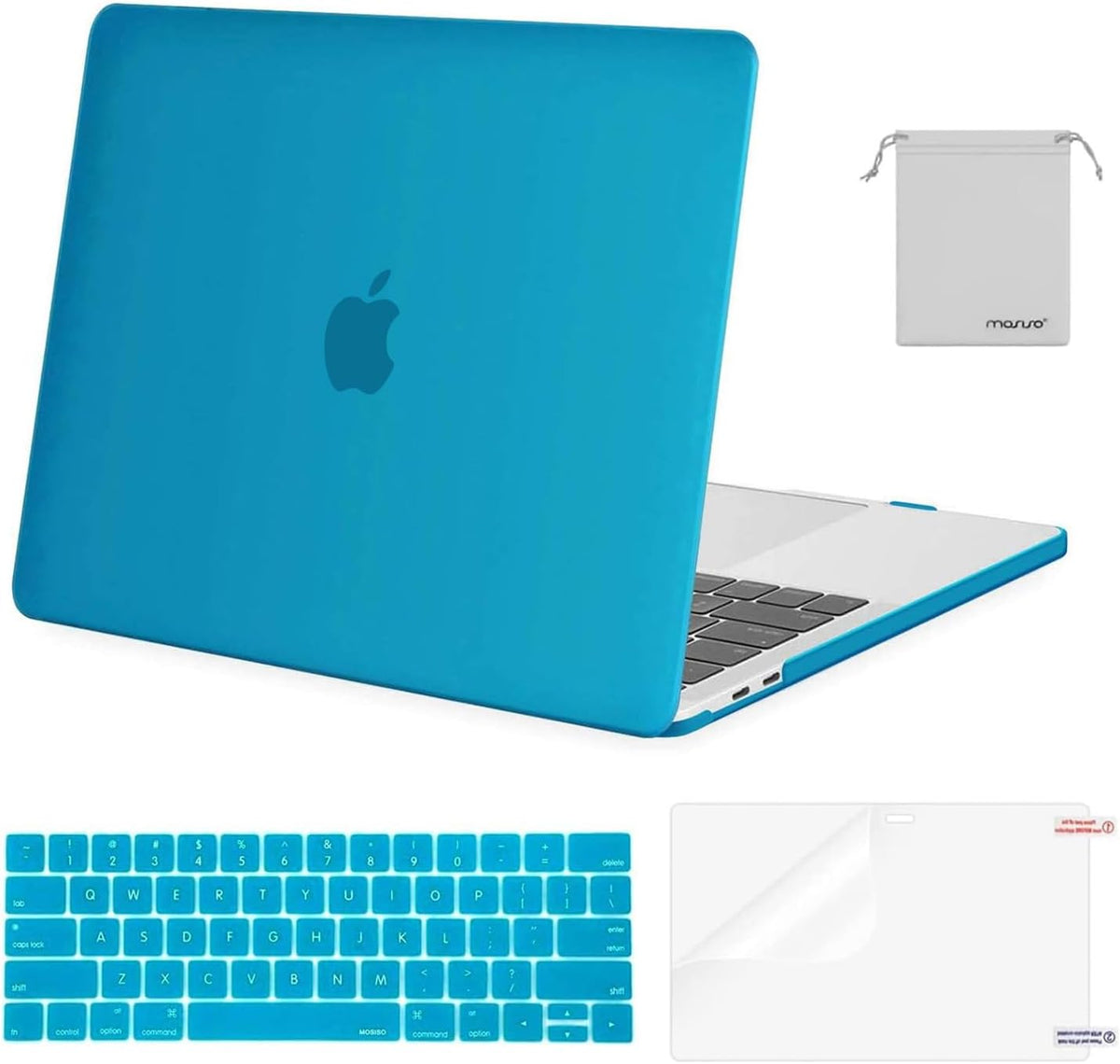 MOSISO Compatible with MacBook Pro 13 inch Case M2/M1 2016-2026 A2338 A2251 A2289 A2159 A1989 A1708 A1706,Plastic Hard Shell&Keyboard Cover&Screen Film&Storage Bag