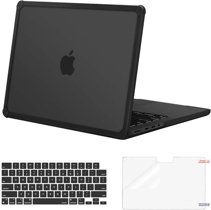 MOSISO Compatible with MacBook Pro 14 inch Case 2021-2026 M5-M1, Anti-Cracking Heavy Duty TPU Bumper Hard Case & Keyboard Skin & Screen Film