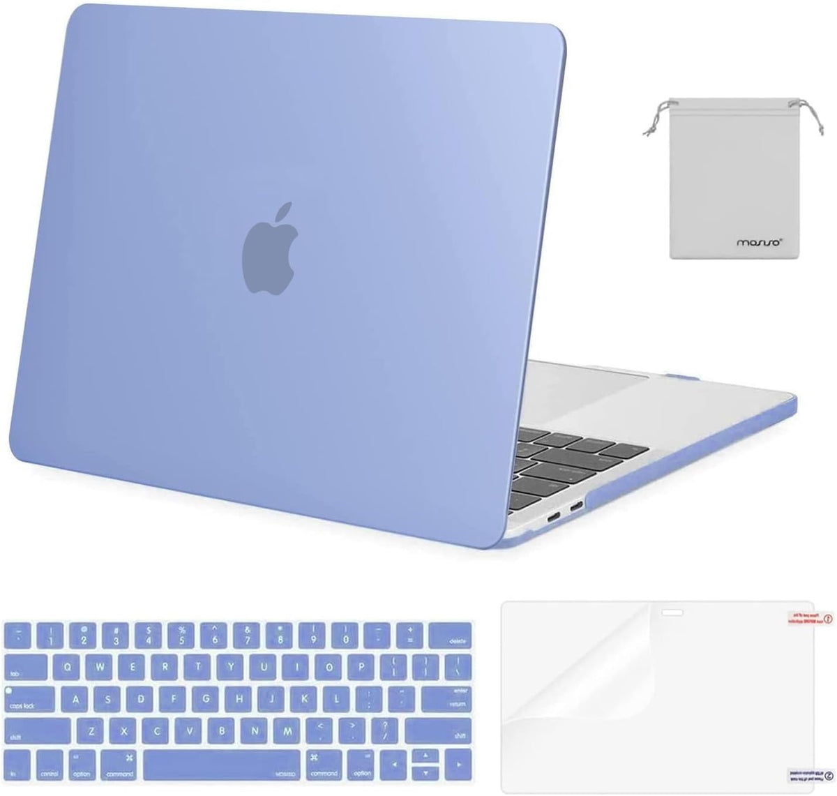 MOSISO Compatible with MacBook Pro 13 inch Case M2/M1 2016-2026 A2338 A2251 A2289 A2159 A1989 A1708 A1706,Plastic Hard Shell&Keyboard Cover&Screen Film&Storage Bag