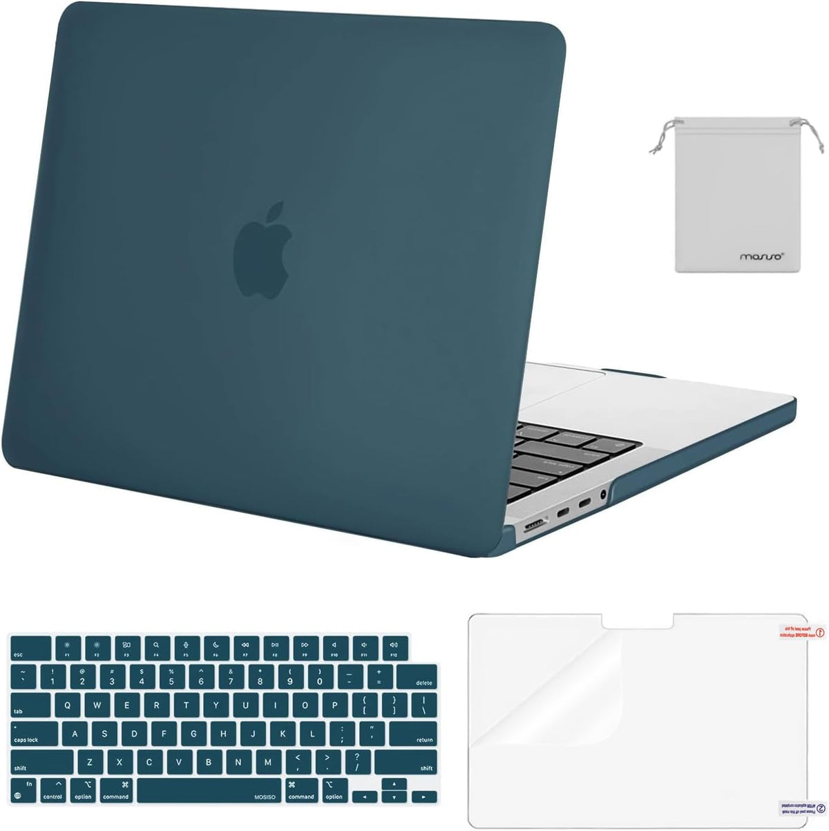 MOSISO Compatible with MacBook Pro 14 inch Case M5-M1 2026-2021 A3427 A3426 A3434 A3112 A3185 A3401 A2918 A2992 A2779 A2442,Hard Case&Keyboard Skin&ScreenFilm&Pouch