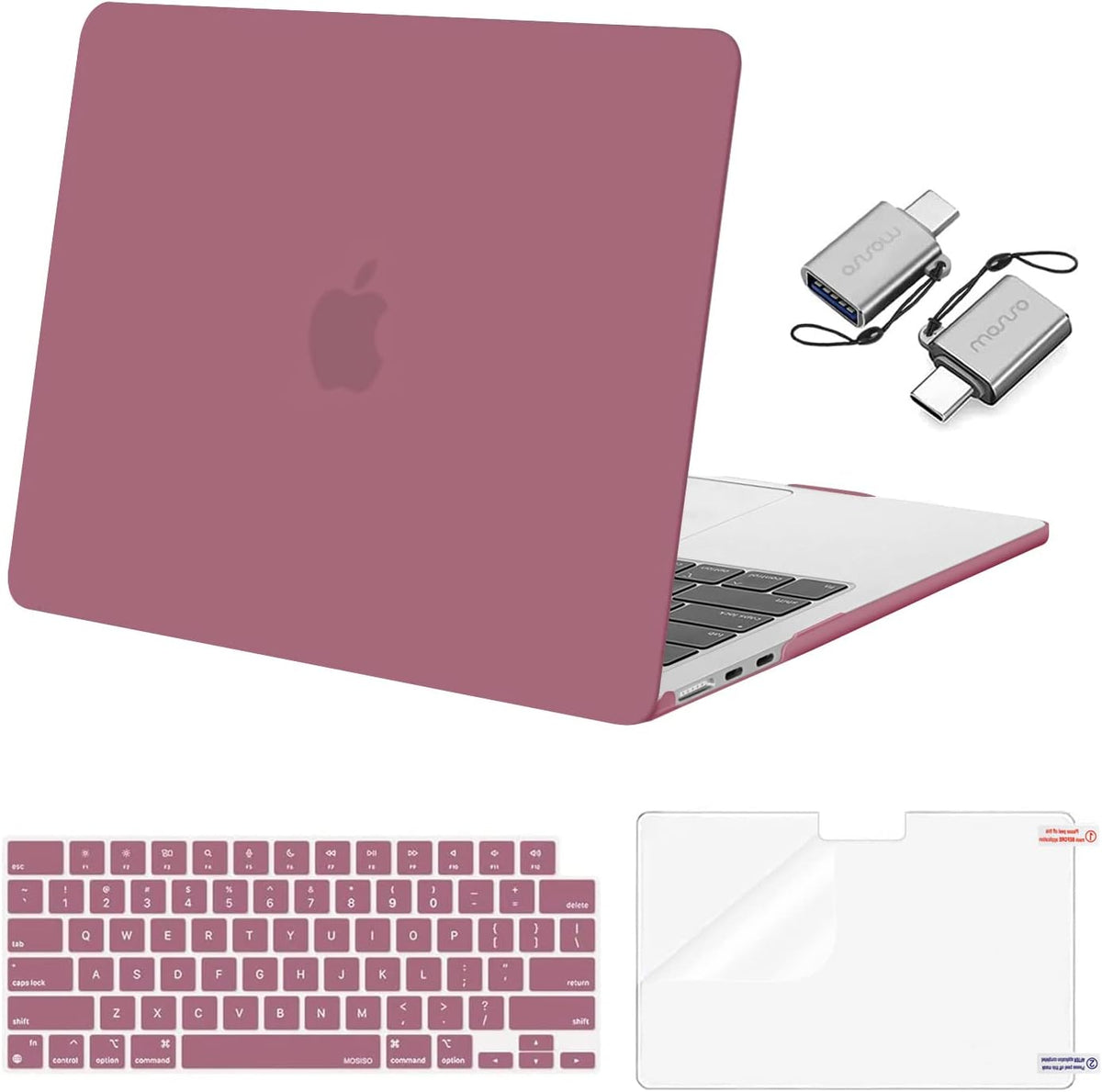 MOSISO Compatible with MacBook Air 13 inch Case M2-M5 2022-2026 A3449 A3240 A3113 A2681, 3 in 1 Heavy Duty Crack Resistant Hard Case with TPU Bumper