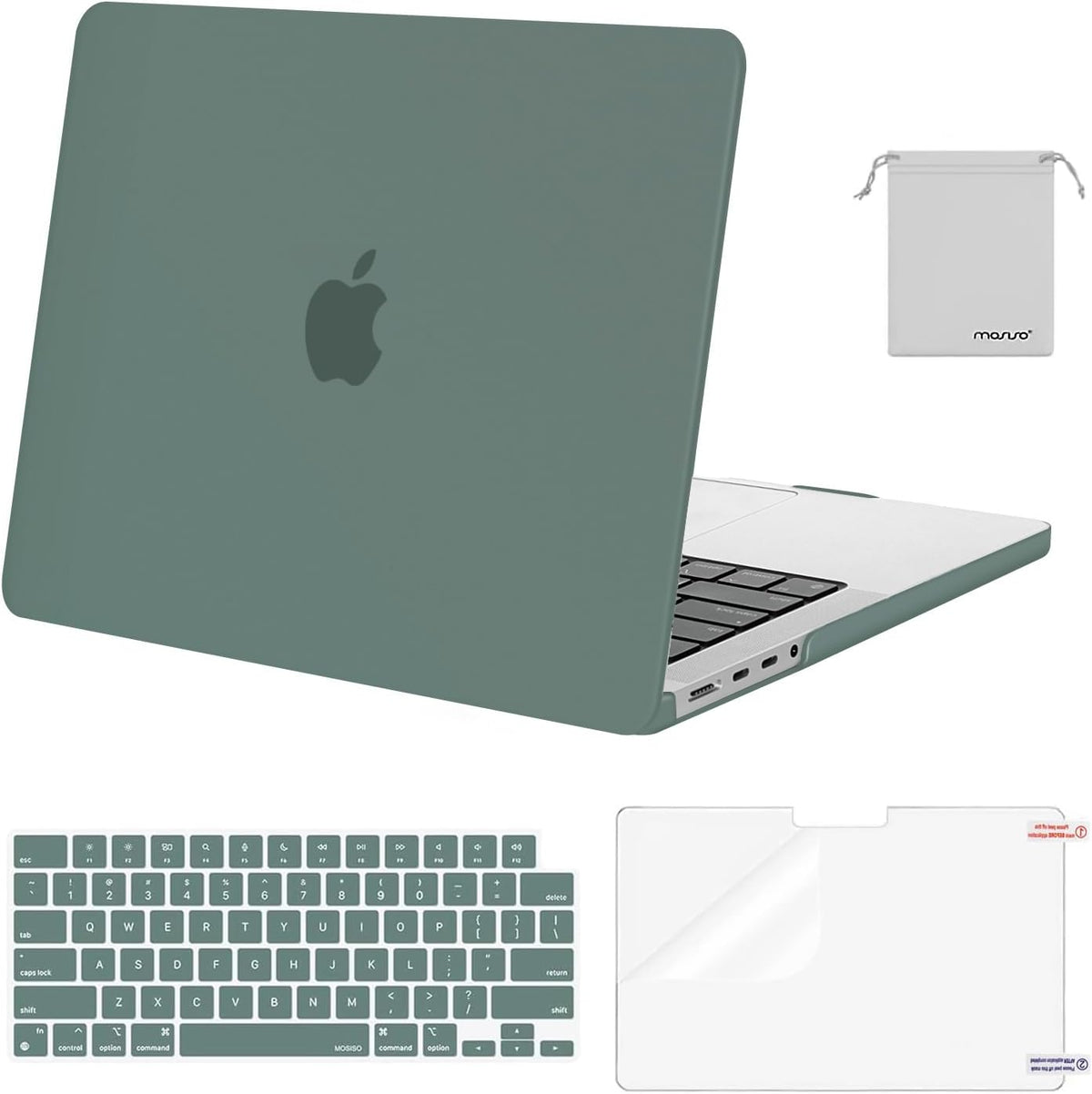 MOSISO Compatible with MacBook Pro 14 inch Case M5-M1 2026-2021 A3427 A3426 A3434 A3112 A3185 A3401 A2918 A2992 A2779 A2442,Hard Case&Keyboard Skin&ScreenFilm&Pouch