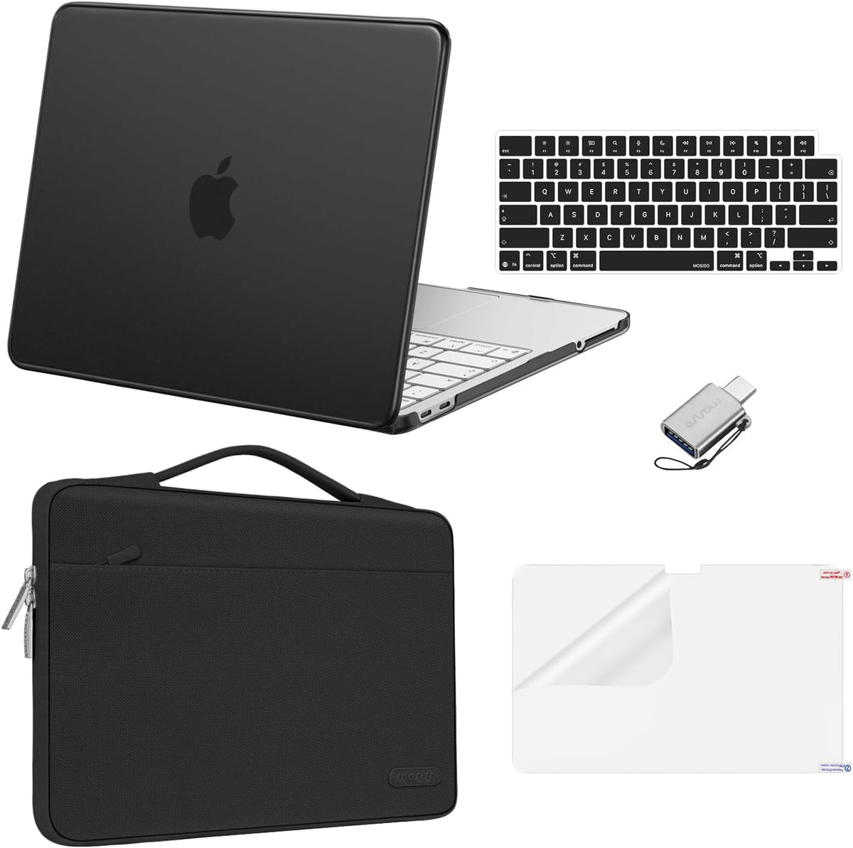 MOSISO MacBook Neo Case 13 inch 2026 A18 Pro, Scratch-Resistant Shockproof Hard Shell, Sleeve Bag, Keyboard Cover, Screen Protector & Type-C