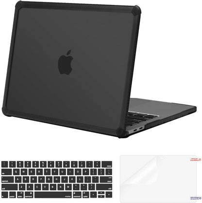 MOSISO Crack-Resistant Cover for MacBook Pro 13 inch Case 2016-2026 M2/M1, Shockproof Heavy Duty Shell with TPU Bumper, Keyboard Cover & Screen Film