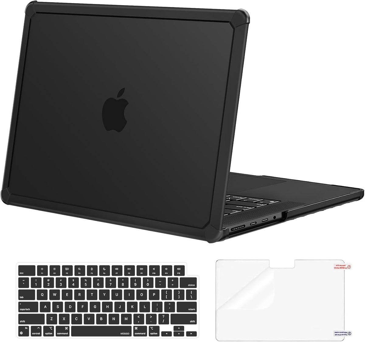 MOSISO Compatible with MacBook Pro 14 inch Case 2021-2026 M5-M1, 3 in 1 Kit Anti-Crack, Shockproof, Scratch-Resistant Slim Hard Shell with TPU Bumper
