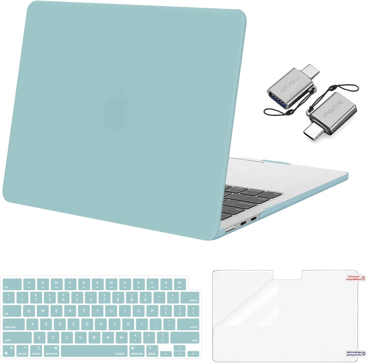 MOSISO Compatible with MacBook Air 13 inch Case M2-M5 2022-2026 A3449 A3240 A3113 A2681, 3 in 1 Heavy Duty Crack Resistant Hard Case with TPU Bumper