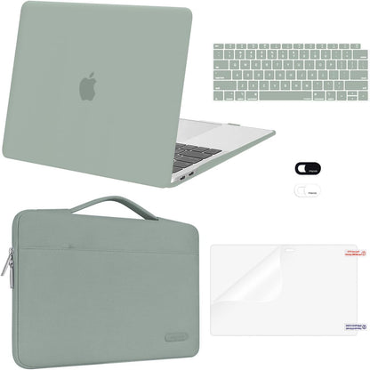 MOSISO for MacBook Air 13 inch Case M1 2018-2020 A2337 A2179 A1932 Retina Display, Plastic Hard Shell, Bag, Keyboard Skin, Webcam Cover & Screen Film