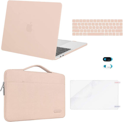 MOSISO Compatible with MacBook Pro 13 inch Case M2/M1 2026-2016 A2338 A2251 A2289 A2159 A1989 A1708 A1706, Plastic Hard Case&Bag&Keyboard Skin&Webcam Cover&Screen Protector