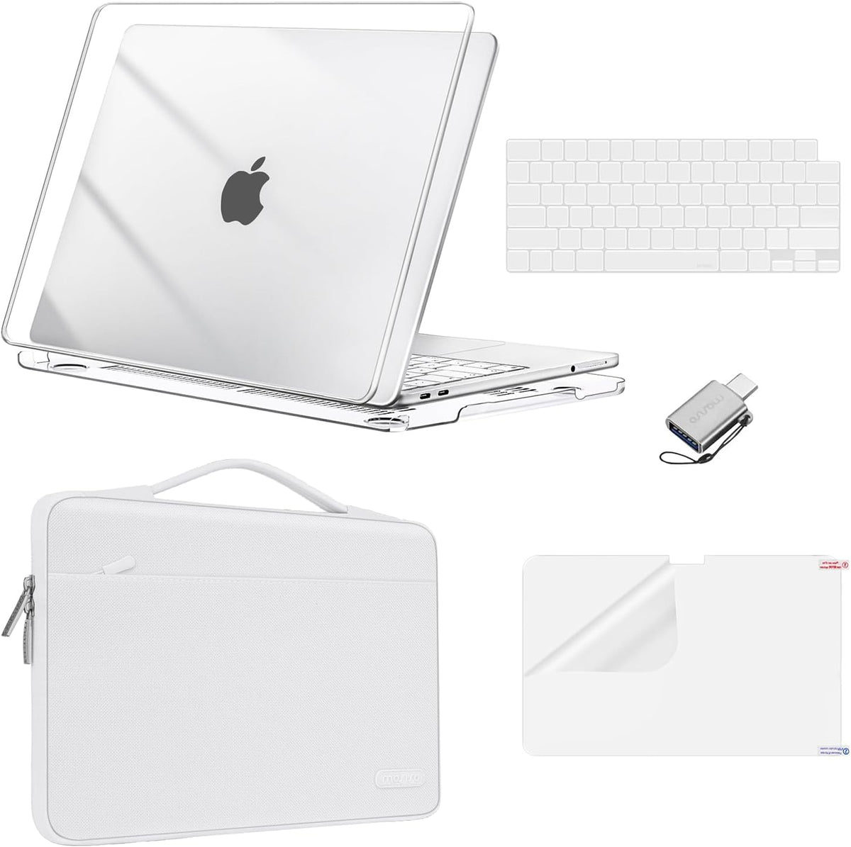 MOSISO MacBook Neo Case 13 inch 2026 A18 Pro, Scratch-Resistant Shockproof Hard Shell, Sleeve Bag, Keyboard Cover, Screen Protector & Type-C