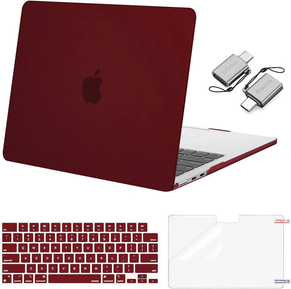 MOSISO Compatible with MacBook Air 13 inch Case M2-M5 2022-2026 A3449 A3240 A3113 A2681, 3 in 1 Heavy Duty Crack Resistant Hard Case with TPU Bumper