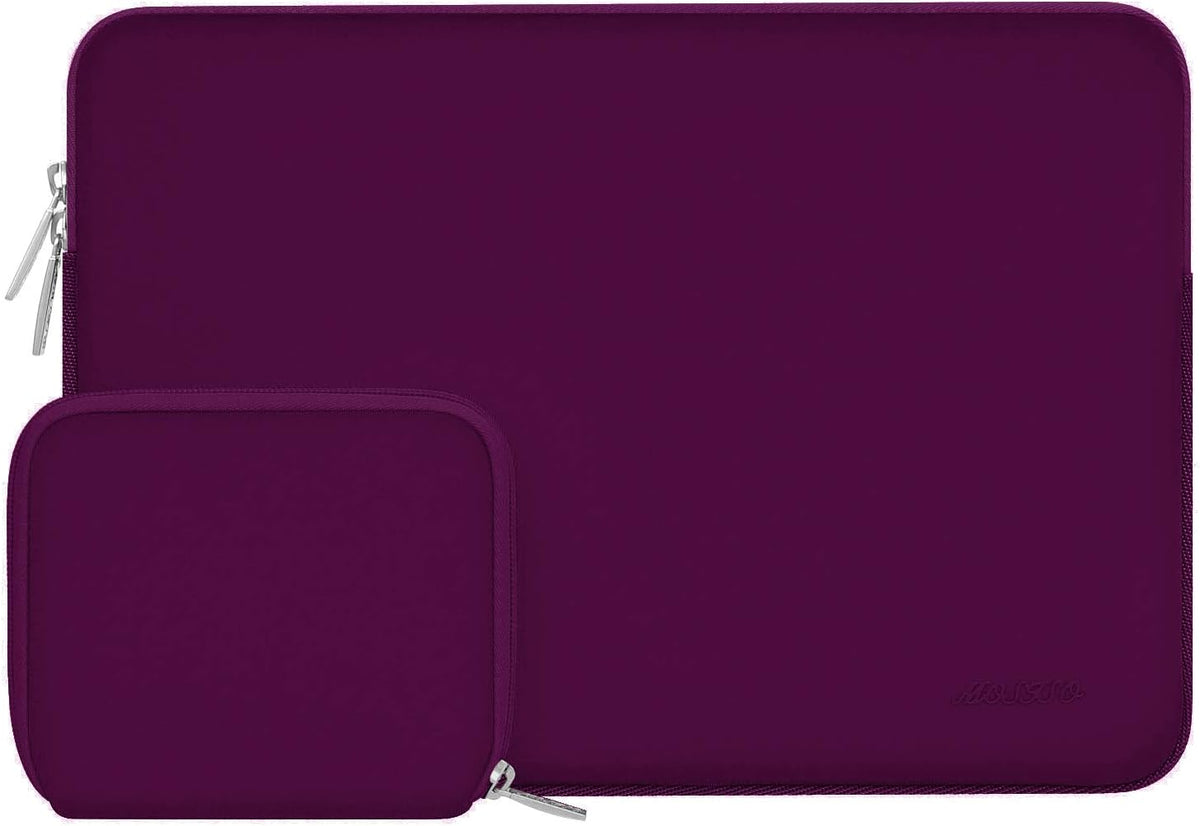 MOSISO Universal Neoprene Laptop Sleeve with Matching Small Accessory Pouch, Shockproof Water Resistant Notebook Case Fits 12.3–18.5 Inch Mac & Windows Laptops