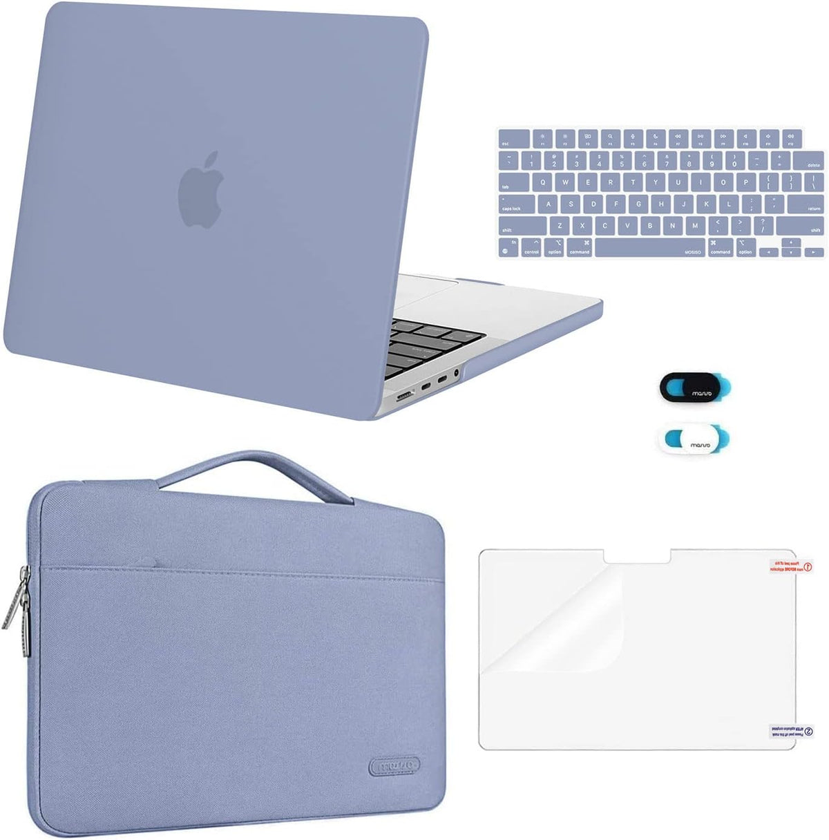 MOSISO Compatible with MacBook Pro 14 inch Case M5-M1 2021-2026, Slim Shockproof Anti-Scratch, with Bag, Keyboard Skin, Webcam Cover & Screen Film