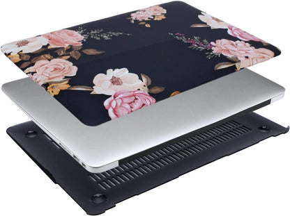 MOSISO Compatible with MacBook Air 13 inch Case Plastic Peony Hard Shell Case & Keyboard Cover & Screen Protector