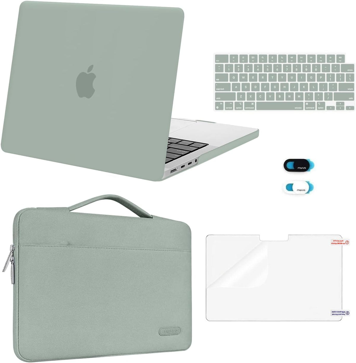 MOSISO Compatible with MacBook Pro 14 inch Case M5-M1 2021-2026, Slim Shockproof Anti-Scratch, with Bag, Keyboard Skin, Webcam Cover & Screen Film