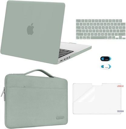 MOSISO Compatible with MacBook Pro 14 inch Case M5-M1 2021-2026, Slim Shockproof Anti-Scratch, with Bag, Keyboard Skin, Webcam Cover & Screen Film