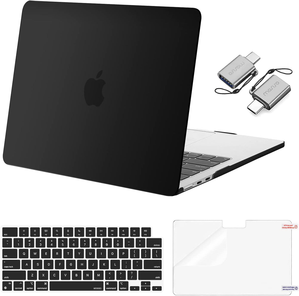 MOSISO Compatible with MacBook Air 13 inch Case M2-M5 2022-2026 A3449 A3240 A3113 A2681, 3 in 1 Heavy Duty Crack Resistant Hard Case with TPU Bumper