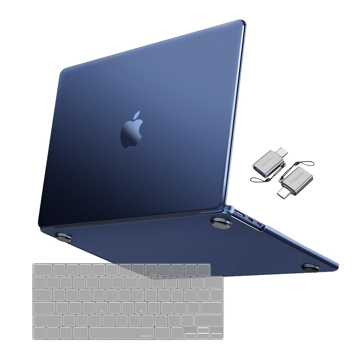 MOSISO Compatible with MacBook Air 15 inch Case 2025 2024 2023 Release M4 A3241 M3 A3114 M2 A2941, Ultra-Thin Natural Original Color Plastic Hard Shell Case & Keyboard Cover & Type C, Frost Clear