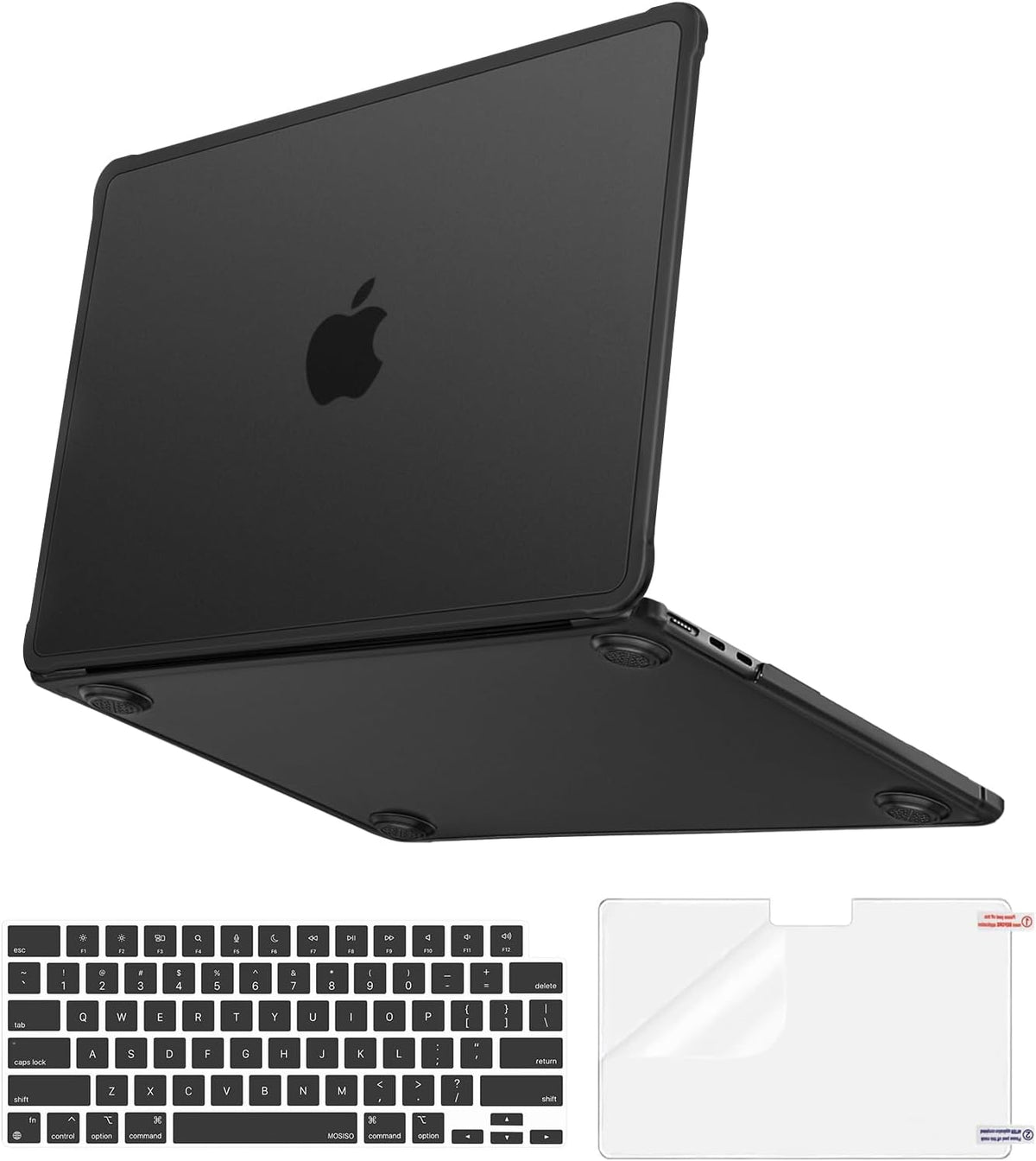 MOSISO Anti-Crack Slimness Case for MacBook Air 13 inch M5 M4 M3 M2 2026-2022 A3449 A3240 A3113 A2681, 3 in 1 Kit Anti-Fingerprints Reinforced TPU Bumper Hard Shell for MacBook Air 13.6, Pink mysite