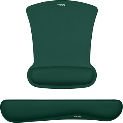 MOSISO Light‑Purple Ergonomic Memory‑Foam Keyboard & Mouse Wrist Rest Set, Non‑Slip Wrist Support Pads for Office Gaming Home Workspace