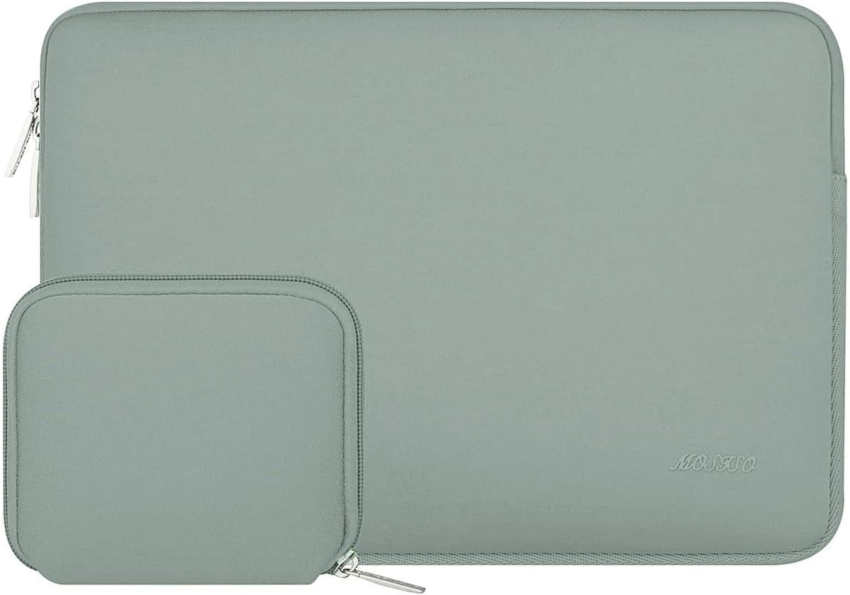 MOSISO Universal Neoprene Laptop Sleeve with Matching Small Accessory Pouch, Shockproof Water Resistant Notebook Case Fits 12.3–18.5 Inch Mac & Windows Laptops