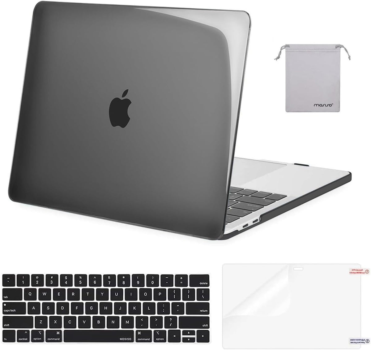 MOSISO Compatible with MacBook Pro 13 inch Case M2/M1 2016-2026 A2338 A2251 A2289 A2159 A1989 A1708 A1706,Plastic Hard Shell&Keyboard Cover&Screen Film&Storage Bag