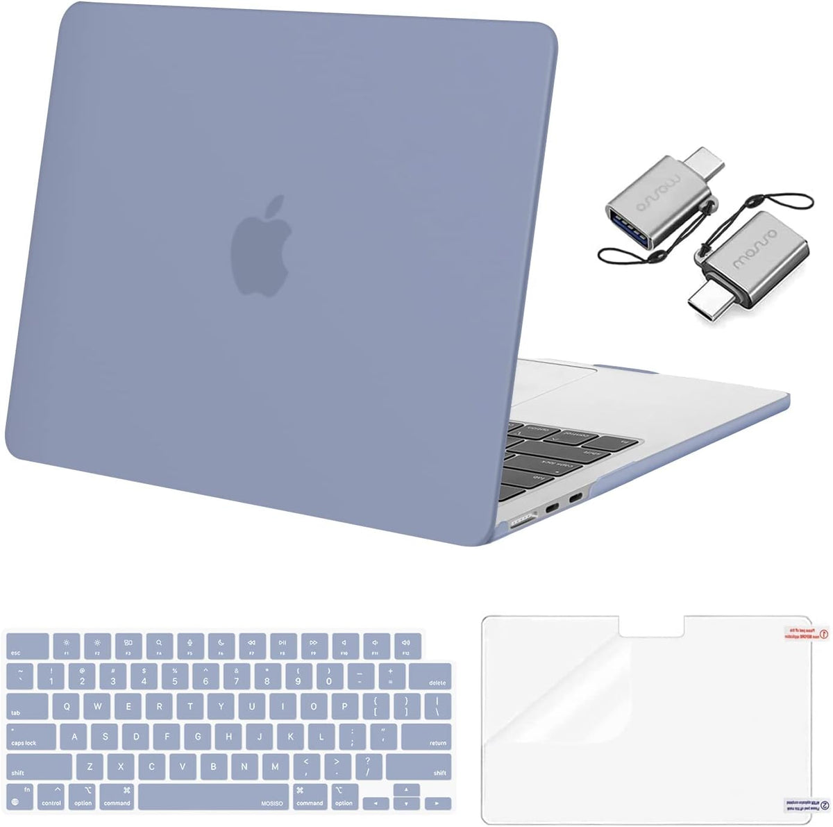 MOSISO Compatible with MacBook Air 13 inch Case M2-M5 2022-2026 A3449 A3240 A3113 A2681, 3 in 1 Heavy Duty Crack Resistant Hard Case with TPU Bumper