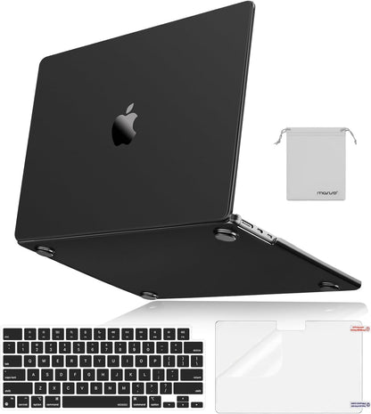 MOSISO Matte Anti-Fingerprint 4-in-1 Hard Shell Kit for MacBook Air 15 Inch M2-M5 — A3448/A3241/A3114/A2941, with Keyboard Cover, Screen Film & Storage Pouch