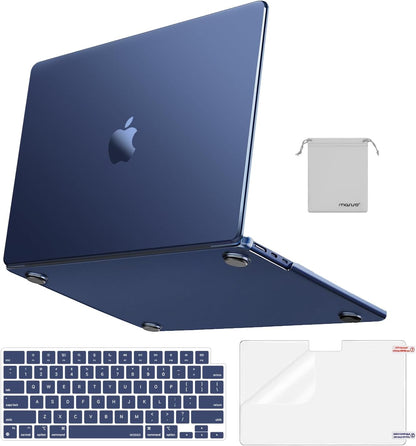 MOSISO Compatible with MacBook Air 13 inch Case M2-M5 2022-2026 A3449 A3240 A3113 A2681, 4 in 1 Matte Hard Shell Kit, Anti-Fingerprint Ultra Thin