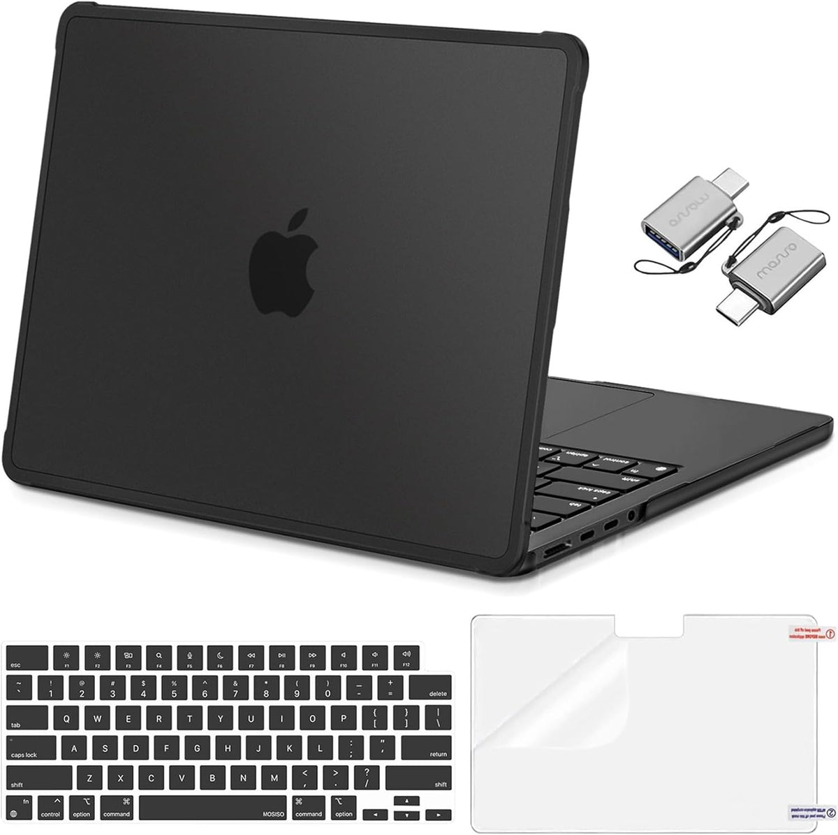 MOSISO Compatible with MacBook Pro 14 inch Case 2026-2021 M5 M4 M3 M2 M1 A3427 A3426 A3434 A3112 A3185 A3401 A2918 A2992 A2779 A2442, 4 in 1 Kit Crack-Resistant Reinforced Corners Shell, Space Black mysite