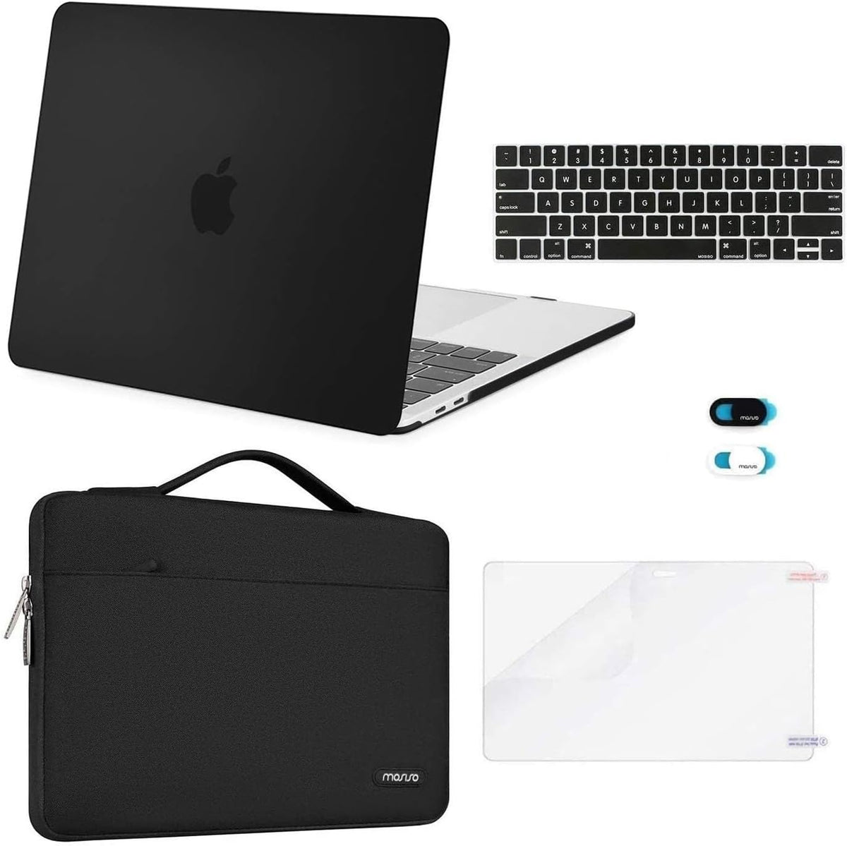 MOSISO Compatible with MacBook Pro 13 inch Case M2/M1 2026-2016 A2338 A2251 A2289 A2159 A1989 A1708 A1706, Plastic Hard Case&Bag&Keyboard Skin&Webcam Cover&Screen Protector