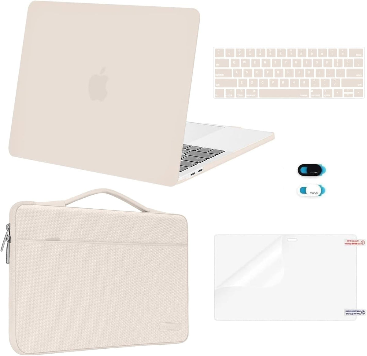 MOSISO Compatible with MacBook Pro 13 inch Case M2/M1 2026-2016 A2338 A2251 A2289 A2159 A1989 A1708 A1706, Plastic Hard Case&Bag&Keyboard Skin&Webcam Cover&Screen Protector