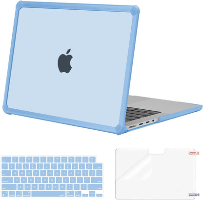 MOSISO Compatible with MacBook Pro 14 inch Case 2021-2026 M5-M1, Anti-Cracking Heavy Duty TPU Bumper Hard Case & Keyboard Skin & Screen Film