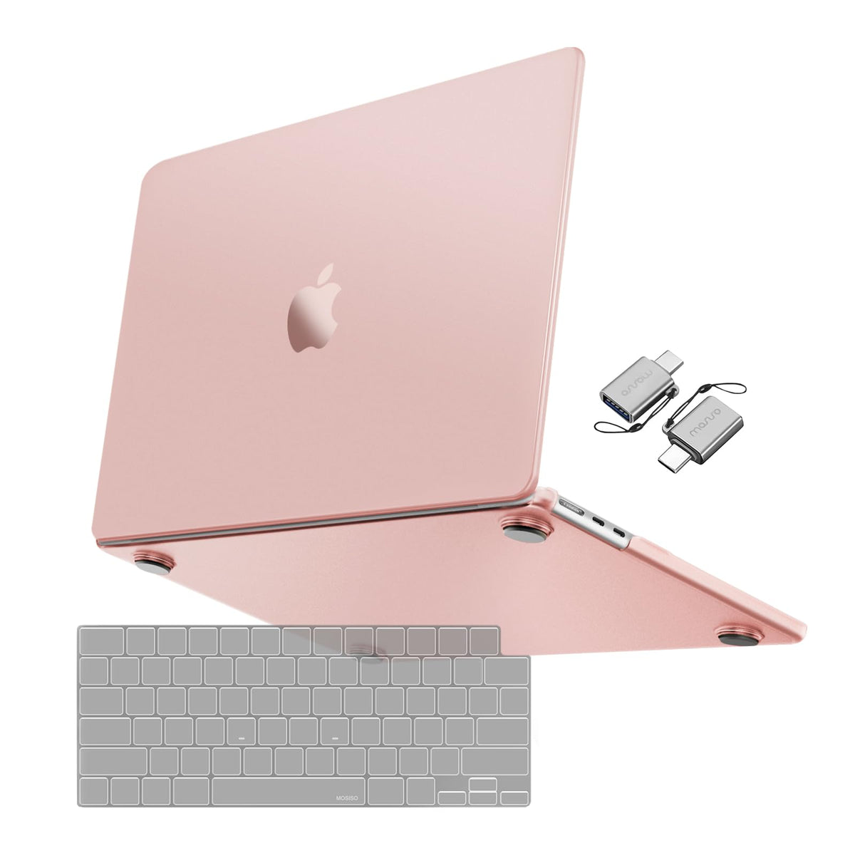MOSISO Compatible with MacBook Air 15 inch Case 2025 2024 2023 Release M4 A3241 M3 A3114 M2 A2941, Ultra-Thin Natural Original Color Plastic Hard Shell Case & Keyboard Cover & Type C, Frost Clear
