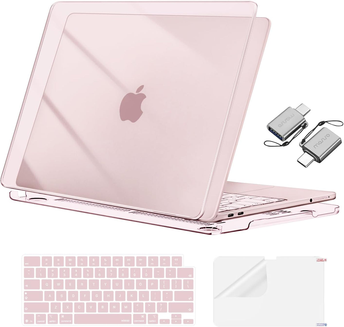 MOSISO Crack-Resistant Cover for MacBook Neo Case 13 inch 2026 A3404 A18 Pro, Protective Hard Shell, Keyboard Cover, Screen Film & Type-C