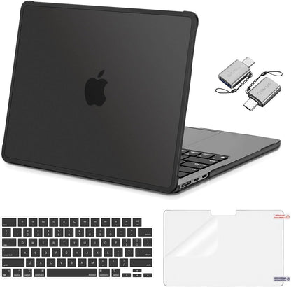 MOSISO Compatible with MacBook Air 13 inch Case M5 M4 M3 M2 2026-2022 A3449 A3240 A3113 A2681,Protective Hard Case&Keyboard Skin&Screen Film&Type C with TPU Bumper for MacBook Air 13.6, Pink mysite