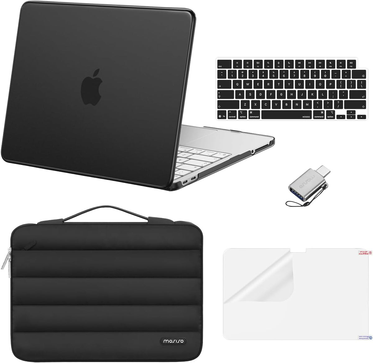 MOSISO Compatible with MacBook Neo Case 13 inch 2026 Release Model A3404 with A18 Pro Chip, Scratch-Resistant Protective Hard Shell&Puffy Sleeve Bag&Keyboard Skin&Screen Film&Type C