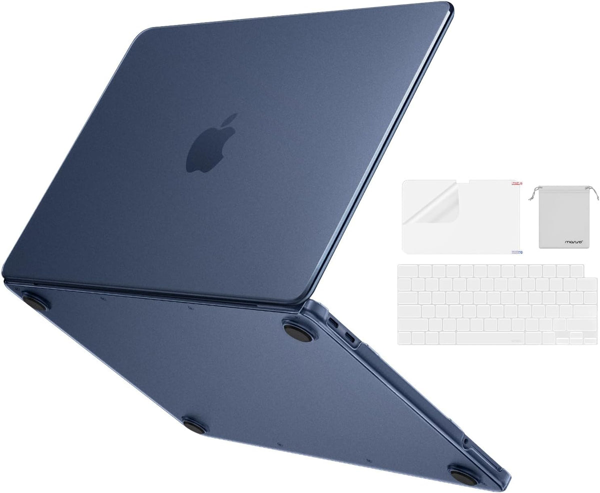 MOSISO Compatible with MacBook Neo Case 13 inch 2026 Release Model A3404, Precision-Matched to Laptop Color, 4 in 1 Kit Ultra-Thin Crack&Fingerprint Resistant Protective Hard Shell Cover, Indigo Clear mysite