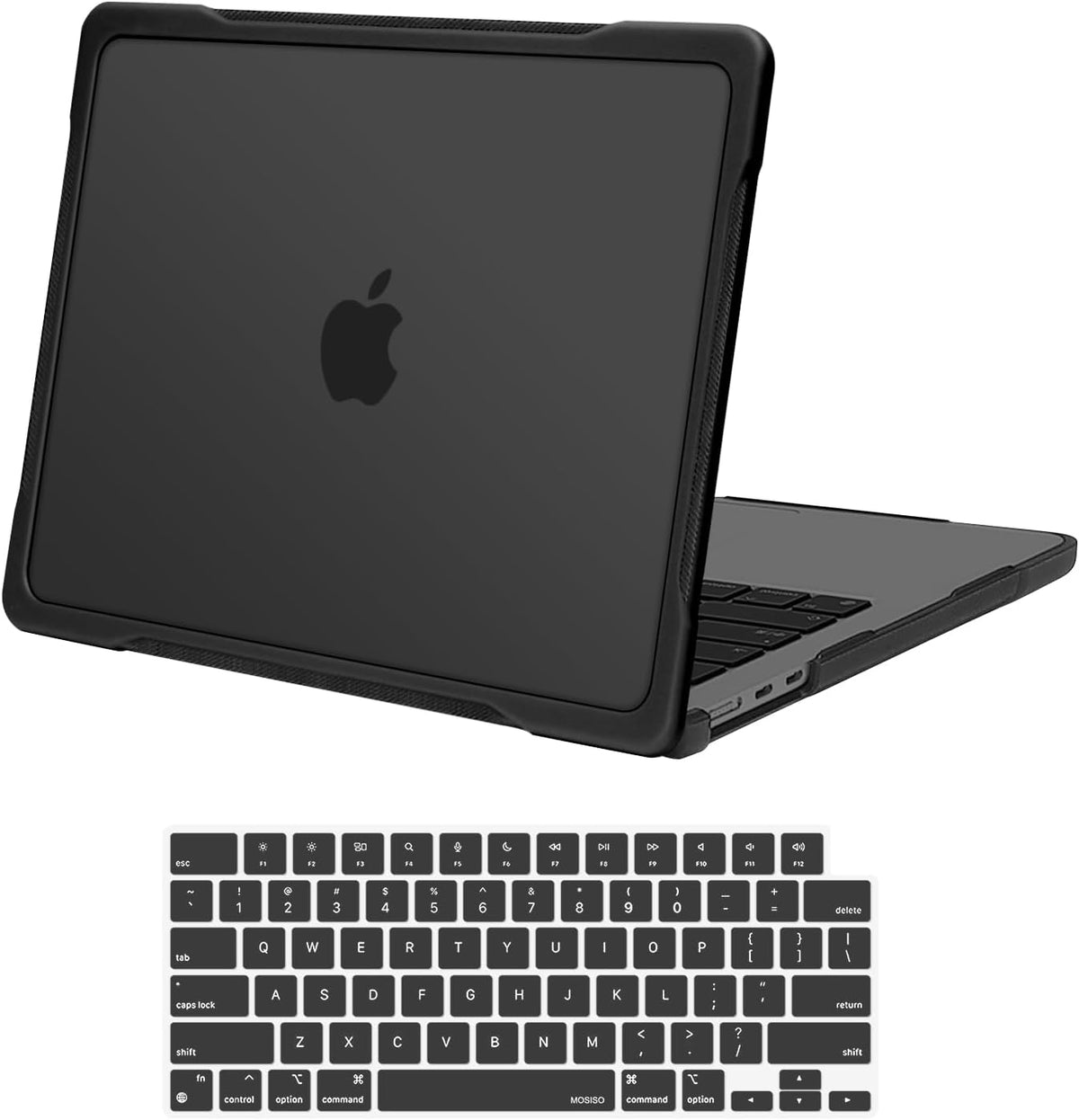 MOSISO Compatible with MacBook Air 13 inch Case M2-M5 2022-2026 A3449 A3240 A3113 A2681, 2 in 1 Kit Crack-Resistant Hard Case with Soft TPU Bumper