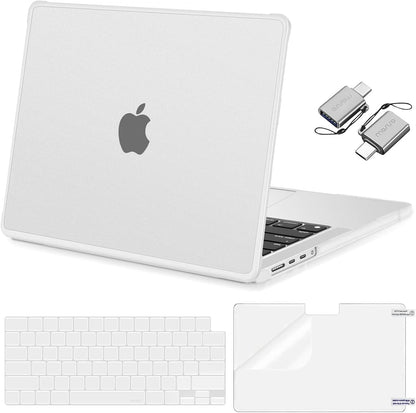 MOSISO Compatible with MacBook Pro 14 inch Case 2026-2021 M5 M4 M3 M2 M1 A3427 A3426 A3434 A3112 A3185 A3401 A2918 A2992 A2779 A2442, 4 in 1 Kit Crack-Resistant Reinforced Corners Shell, Space Black mysite