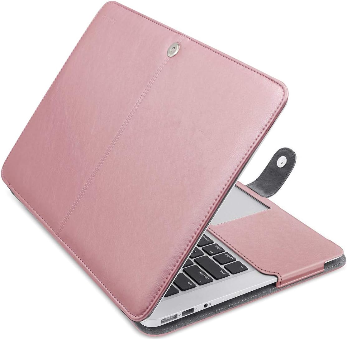 MOSISO MacBook Air 13 Inch Case A1369 A1466 (2010-2017), PU Leather Stand Cover Sleeve