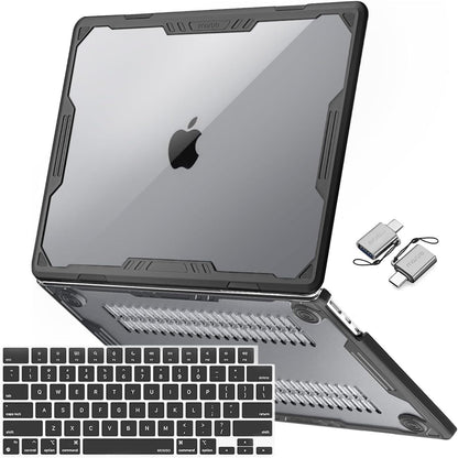 MOSISO MacBook Air 13 inch Case M2-M5 2022-2026 A2681 A3113 A3240 A3449, 3-in-1 Kit Heavy Duty Hard Case with TPU Bumper