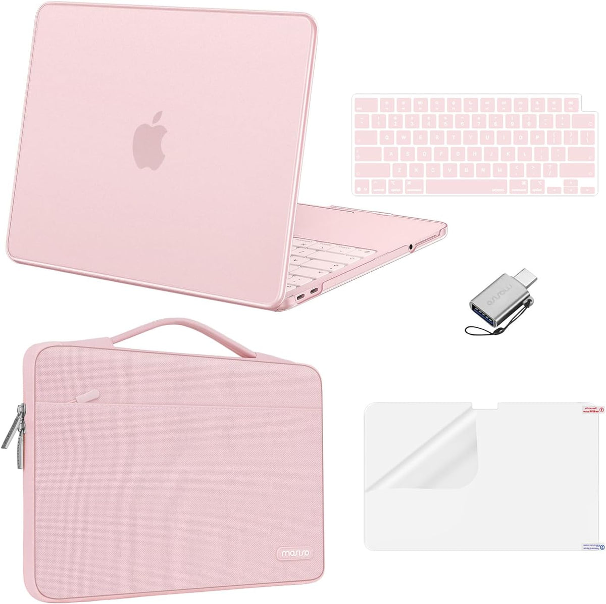 MOSISO MacBook Neo Case 13 inch 2026 A18 Pro, Scratch-Resistant Shockproof Hard Shell, Sleeve Bag, Keyboard Cover, Screen Protector & Type-C