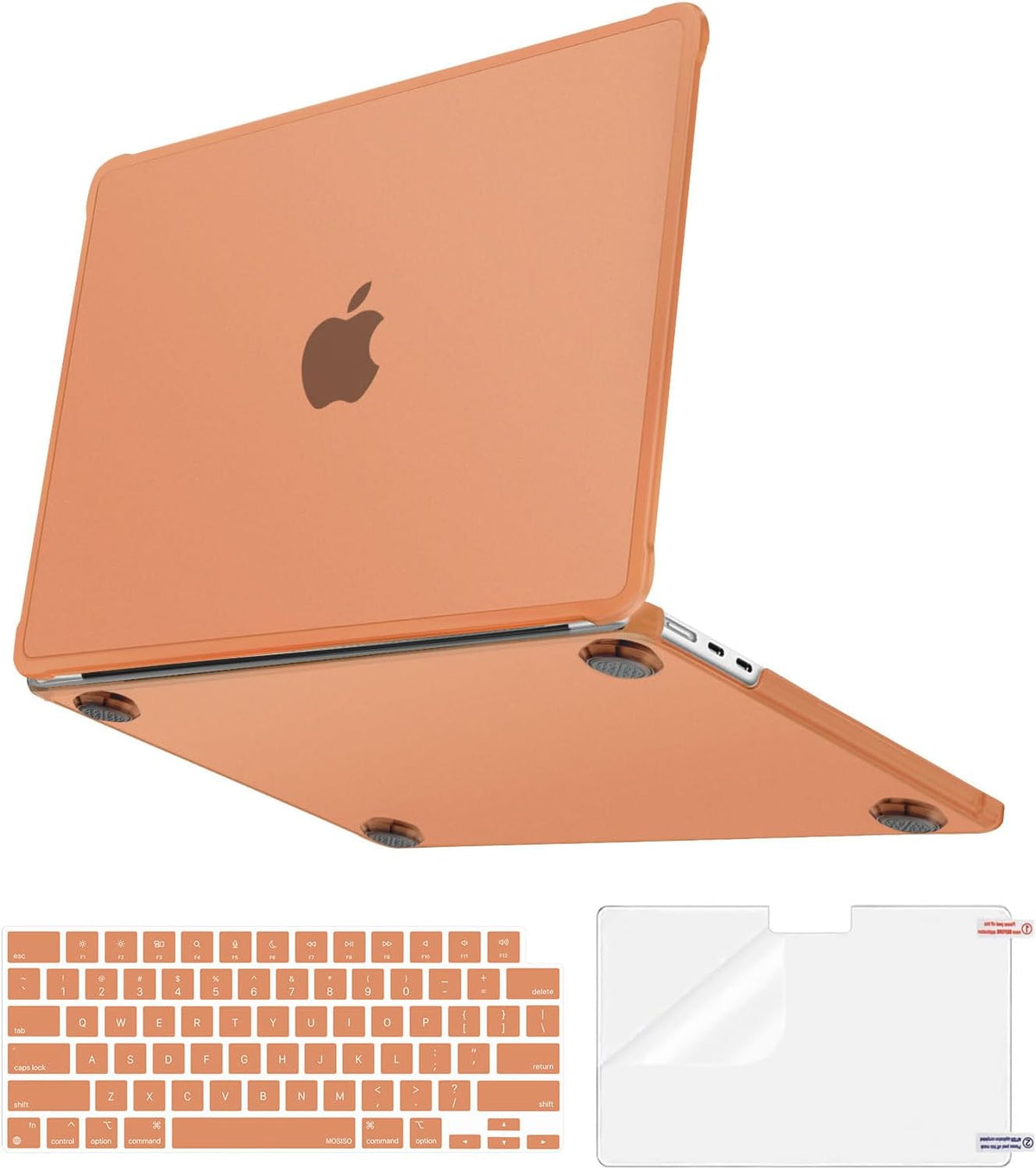 MOSISO Anti-Crack Slimness Case for MacBook Air 13 inch M5 M4 M3 M2 2026-2022 A3449 A3240 A3113 A2681, 3 in 1 Kit Anti-Fingerprints Reinforced TPU Bumper Hard Shell for MacBook Air 13.6, Pink mysite