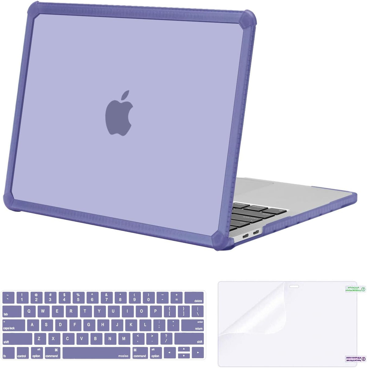 MOSISO Crack-Resistant Cover for MacBook Pro 13 inch Case 2016-2026 M2/M1, Shockproof Heavy Duty Shell with TPU Bumper, Keyboard Cover & Screen Film