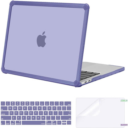 MOSISO Crack-Resistant Cover for MacBook Pro 13 inch Case 2016-2026 M2/M1, Shockproof Heavy Duty Shell with TPU Bumper, Keyboard Cover & Screen Film