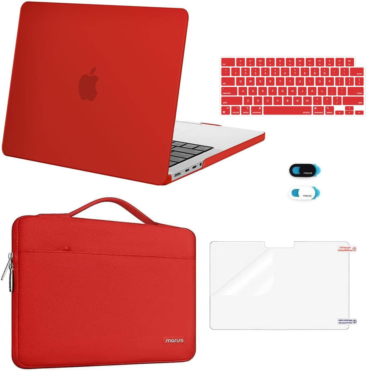 MOSISO Compatible with MacBook Pro 14 inch Case M5-M1 2021-2026, Slim Shockproof Anti-Scratch, with Bag, Keyboard Skin, Webcam Cover & Screen Film