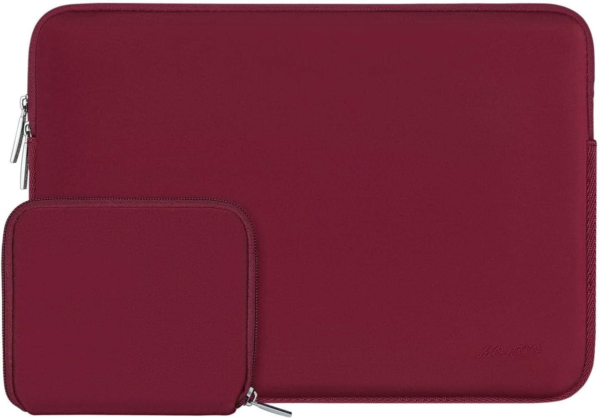MOSISO Universal Neoprene Laptop Sleeve with Matching Small Accessory Pouch, Shockproof Water Resistant Notebook Case Fits 12.3–18.5 Inch Mac & Windows Laptops